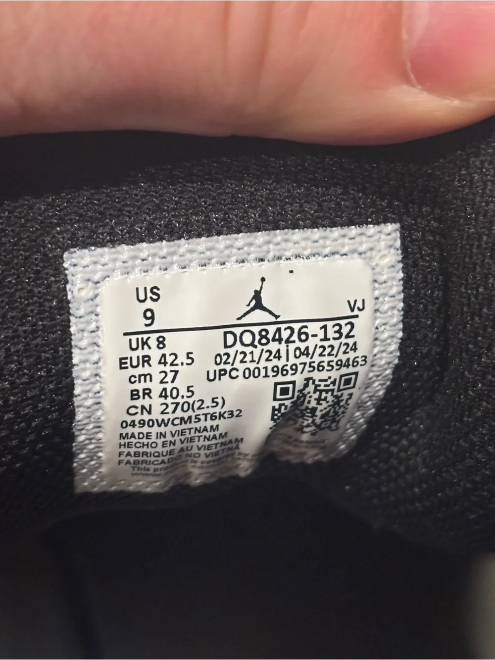 Jordan 1 Mid Reverse Panda Shoes Mens U.S. 9